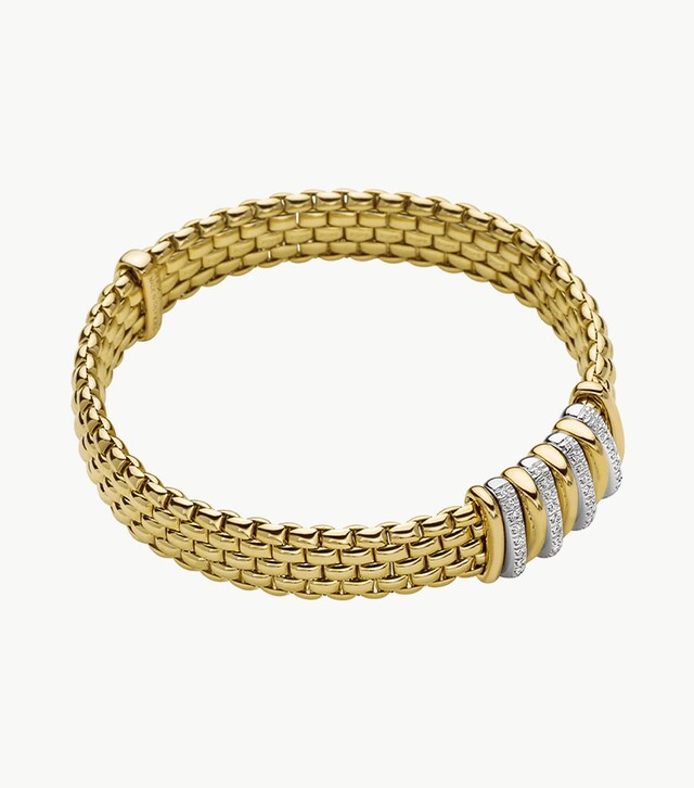 18k Yellow Gold 0.30cttw Diamond Panorama Bracelet