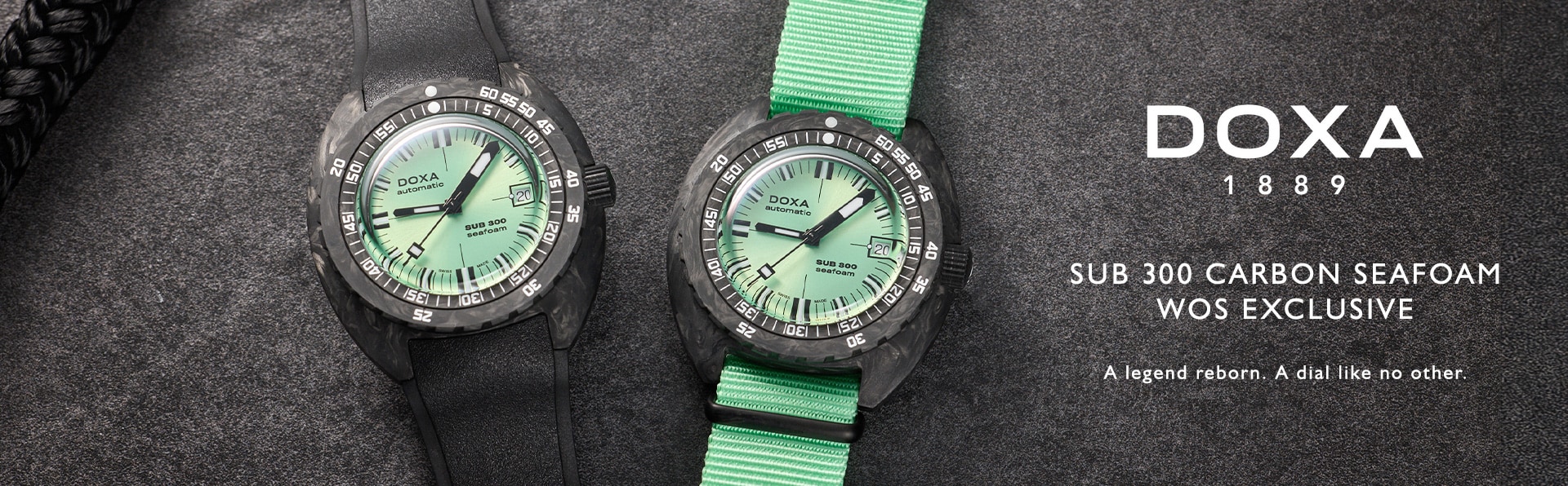 Doxa 1889 - SUB 300 Carbon Seafoam - WOS exclusive - A legend reborn. A dial like no other.