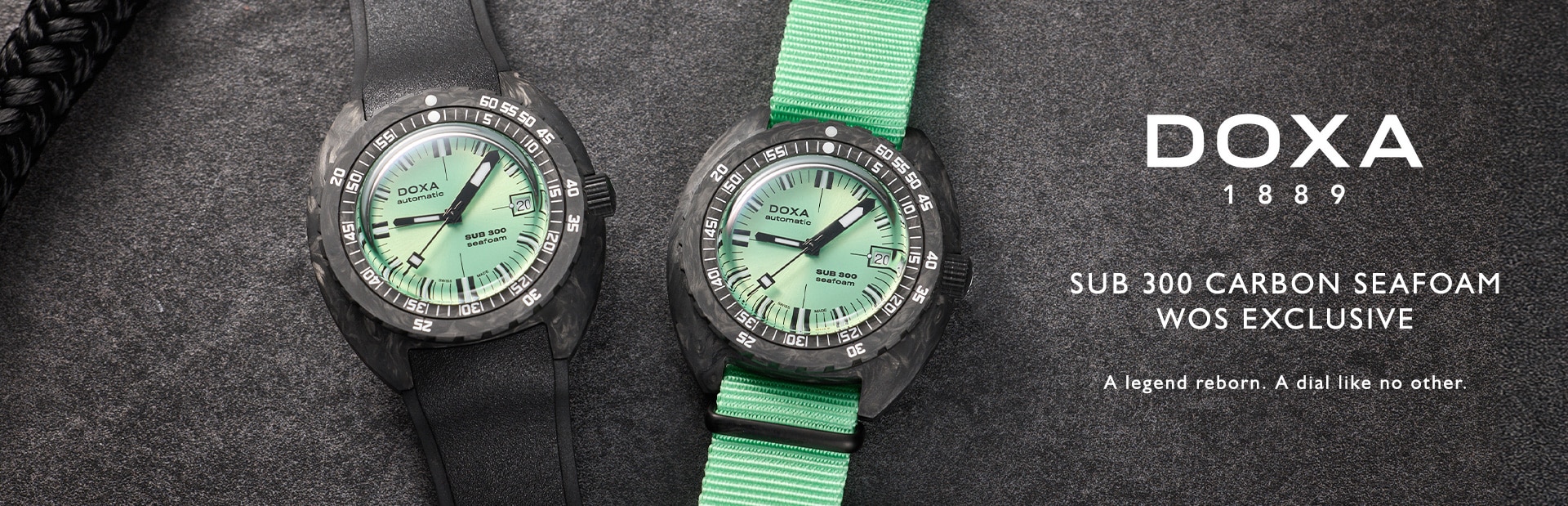 Doxa SUB 300 Carbon Seafoam WOS exclusive - A legend reborn. A dial like no other.