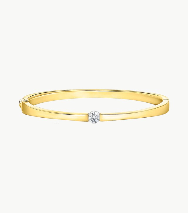 18kt Yellow Gold 0.37ctw Diamond Bangle